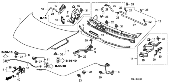74210-SNA-A00 Κάλυψη πλευρικής κάλυψης για HONDA CIVIC 2006-2011 FA1/FD2 Ελέγχεται και εγγυάται