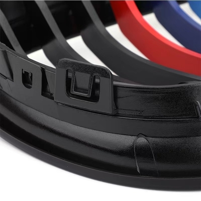 Custom OE NO. Matte Black Double Slat Line Front Grille for BMW E90 E91 M POWER Style
