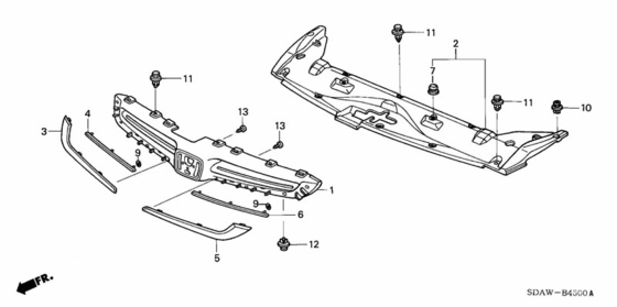 71121-SDE-T00 71121-TA0-A00 Car Front Grill for Honda Accord Auto Body System
