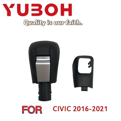 Plastic Black Leather Car Gear Shift Knob Cover for HONDA Civic FC1 FC7 2015 2016 2017